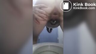 Lovely teen in glasses doing scat again