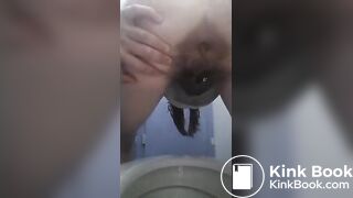 Lovely teen in glasses doing scat again