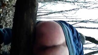 Pooping in the woods