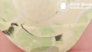 Teen girl Green panty poop