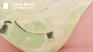 Teen girl Green panty poop