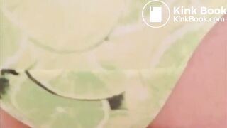 Teen girl Green panty poop