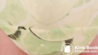 Teen girl Green panty poop