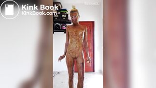 Full body shit smearing