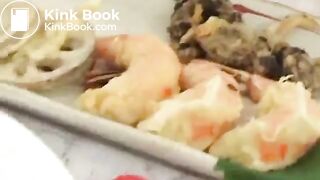 Jap girl cooks and eats poop