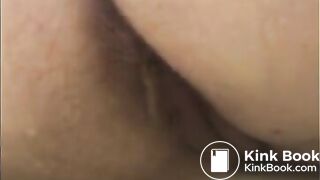 Big dirty booty plops out a smooth turd