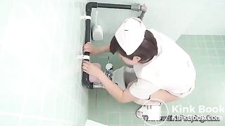 Japanese nurse pooping in toilet - video 2