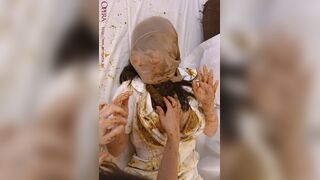 Scat pantyhose encasement 13