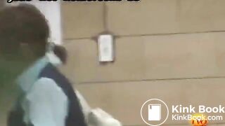 Girls locked toilet public poop accident