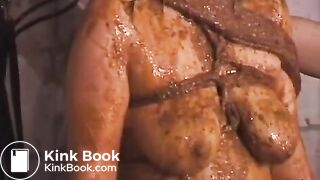 Japanese whore gets extremely mad in scat t0rture