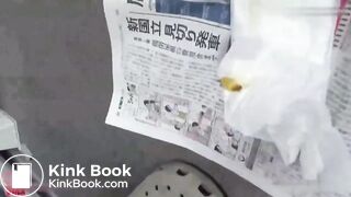 a cute girl shitting - video 3