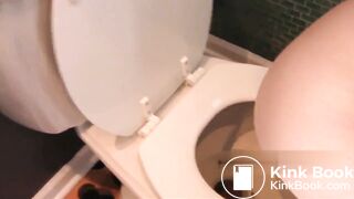 Redhead poo on toilet 2