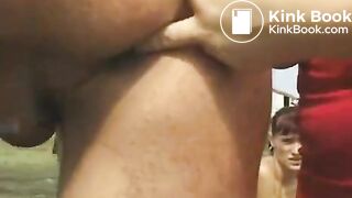 Fat and skinny girl scat with a guy