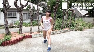 japanese girls poop in shorts while running