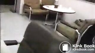 Asian woman poops her skirt.