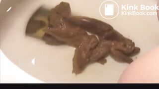 Blonde toilet poop - video 2