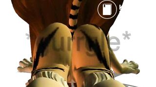 Giantess Cat anal vore and Poop