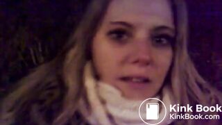 Girl likes to lick dog shit