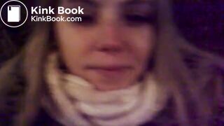 Girl likes to lick dog shit