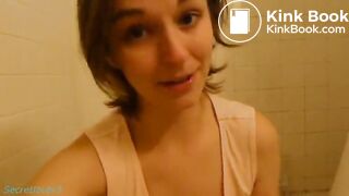 Close-up of White Chic shitting a soft turd