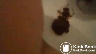 girl shit on toilet