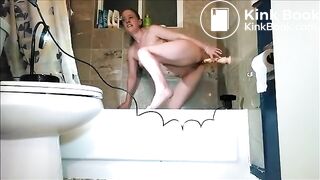 Teen scat dildo bath