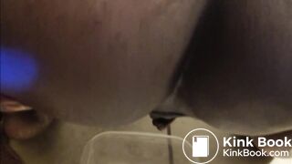 Ebony girl pooping and smearing
