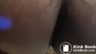 Ebony girl pooping and smearing