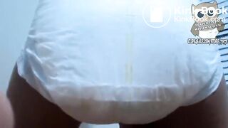 Diaper Mess while cleaning her room