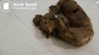 Blonde pooping on floor