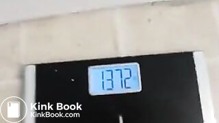 Girl with Black Hair pooping on the Toilet