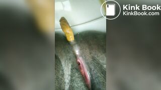 Chubby ebony girl shits