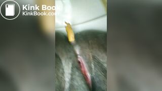 Chubby ebony girl shits