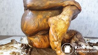 The best scat covered dildo deep throat