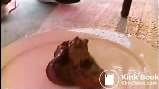 Cute girl pooping several times