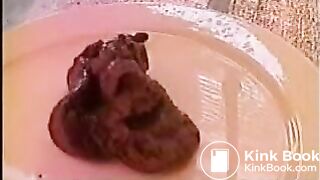 Cute girl pooping several times