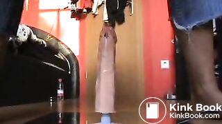 German Slut Ass Fuck Herself With Dildo Until She Shits