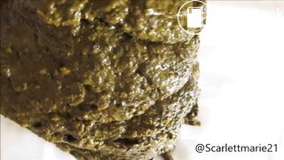 Black girl pooping on chair