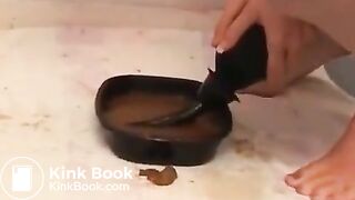 using her shitty enema as an enema