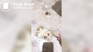 She force slave to eat her shit