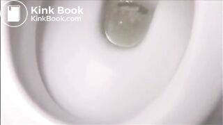 Gassy girl taking a poo