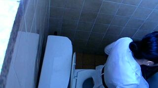 Asian spy pooping