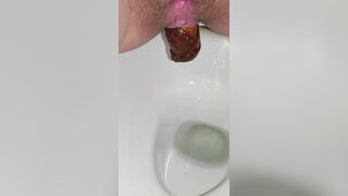 Close up poop after too much seafood