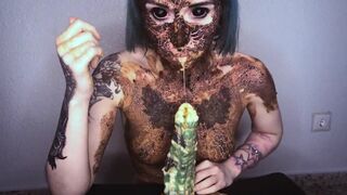 Vomit with dried shit