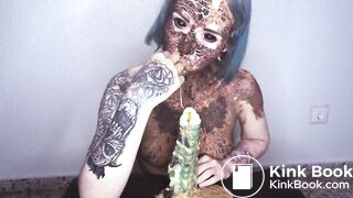 Vomit with dried shit