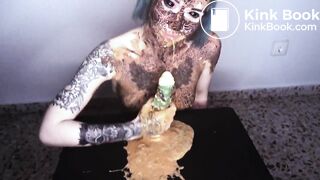 Vomit with dried shit