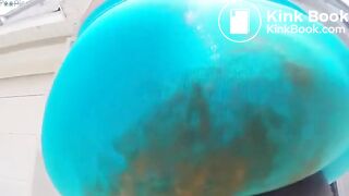 Ride her bike during panty poop