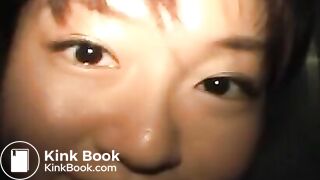 japanese teen struggles to eat shit in public toilet