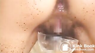 Shitty creampie eating