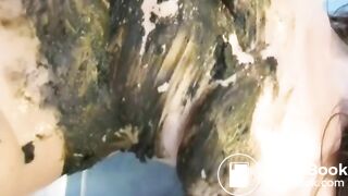 dark sticky scat play in shower